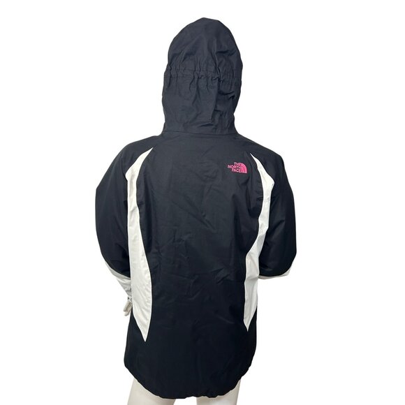 North Face Girls’ Winter Jacket XL 18  Black Pink White Hooded 2 in 1 Insulated - Picture 10 of 15